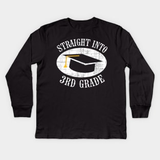 Straight Into 3rd Grade Back To School Gift Kids Long Sleeve T-Shirt